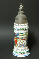 Alter Reservistenkrug IR 7 Bayreuth Bayern Bierkrug Krug Infanterie Krüge stein