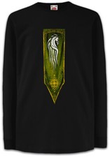 Horse Banner I Kinder Langarm T-Shirt Herr Reiter der Rohan Flagge Ringe Fahne