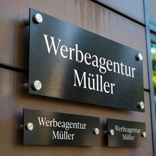 Schwarz Aluminium gebürstetes