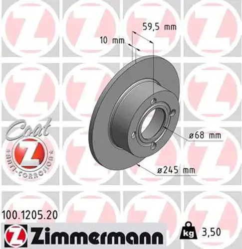 Bremsscheibe voll - 2x,