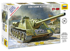 Zvezda 5044 - 1/72 Soviet Tank Destroyer Su-100 (Snap-Fit) - Neu