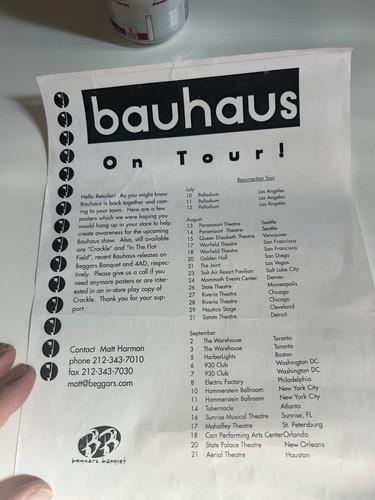 1998 bauhaus resurrection tour - resurrection,