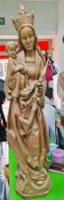 Holzfigur Maria mit Kind 80 cm Höhe handgeschnitzt