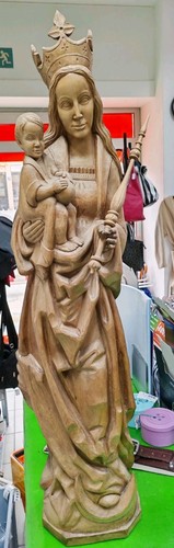 Holzfigur maria mit - kind, cm