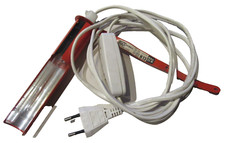 Arbeitsplatzleuchte, Lampe länglich, E14 Glühfadenlampe, 25W, 230V, rot Metall