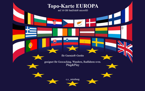Topo karte europa - topo,