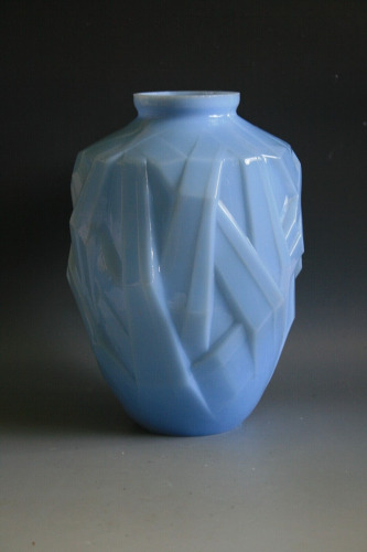 Art deco schneider opal blau - art,