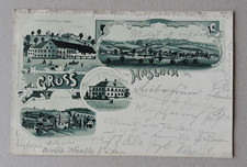 orig. AK Haslach Schomburg Wangen Allgäu/ Litho / Brauerei zum Bären /gel.1900