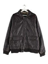 Vintage 00s Type A-2 Leder Bomber Jacke Braun XL Herren
