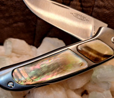 Taschenmesser vom Messermacher Unikat Abalone Griff