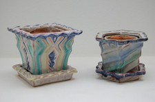 ART DECO Kakteen Übertopf 2 x