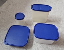 Tupperware 4er Set Eidgenosse blau transparent Neu