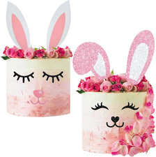 2er Set Hasenohren Kuchenstecker Osterparty Kinder Bunny Thema Deko