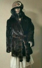 MINK NERZMANTEL+ BELT 36 38 40