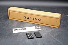 Siso Original Altes Domino Steine Spiel in Holzkasten mit Spielanleitun 54 Stck.