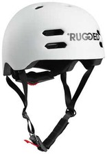 Rugged Stunt-Scooter Fahrrad Skate Dirt Inliner leicht Helm weiss S (53-55cm) 