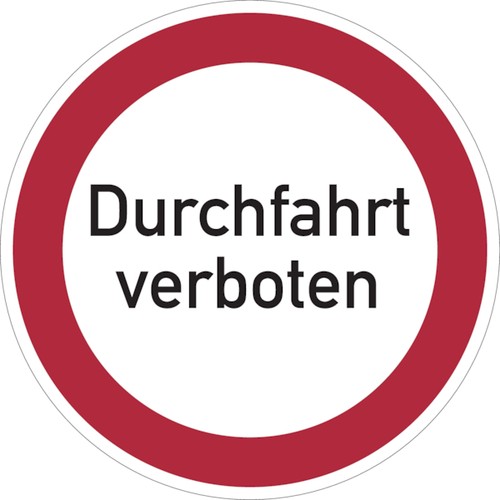 Verbotszeichen durchfahrt - verbotszeichen,,