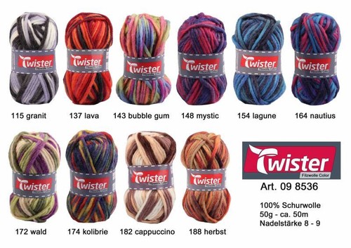 Twister 50g filzwolle color - filzwolle,