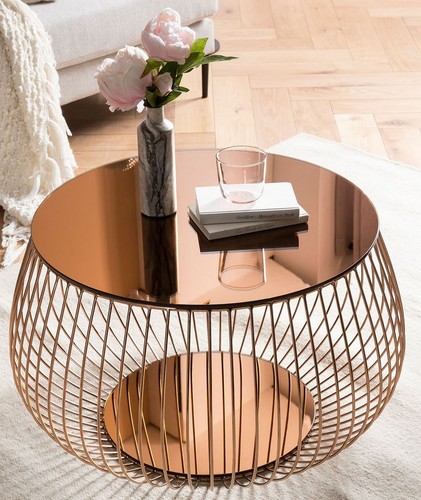 Couchtisch mit metallkorb - mit,