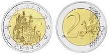 BRD 2 EURO NEUSCHWANSTEIN 2012 MÜNZZEICHEN J BANKFRISCH