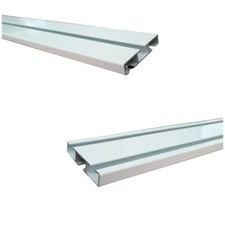 1-2 läufig Gardinenstange Innenschiene weiße Schiene Vorhangschiene Aluminium
