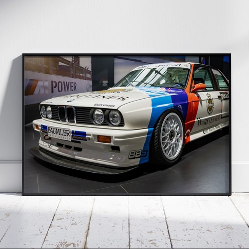 Bmw e30 dtm poster druck - bmw, m3