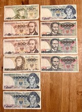 Banknoten Geldscheine 10 St. Polen Sammlung Lot Konvolut