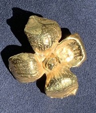 CLAUDE LALANNE SELTENE BROSCHE CLÉMATIT BRONZE VERGOLDET SIGNIERT BROSCHE SKULPTUR BLUME