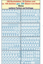 Buchstaben je 6 stück Zahlen