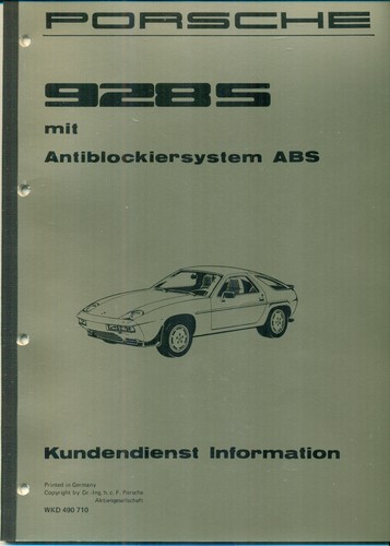 Porsche 928 abs - porsche, kundendienst