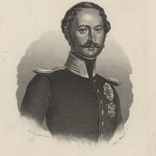 Porträt Maximilian II König Bayern Carl Mayer Original Stahlstich um 1850