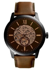 Fossil TOWNSMAN Uhr Herrenuhr Lederarmband Braun ME3155