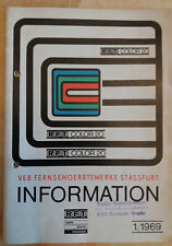 RFT COLOR 20 Information 1.1969 DDR VEB Fernsehgerätewerk Stassfurt