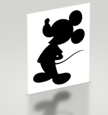 Aufkleber Sticker Silhouette Mickey Mouse (Walt Disney) Micky Maus 10 cm x 13 cm
