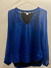 Diane von Furstenberg, Bluse, Größe: 34, Blau/Mehrfarbig #WOP