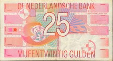 Niederlande Banknote 25 Gulden