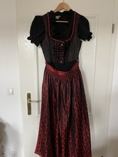 Dirndl Alpin de luxe rot schwarz 40 M Mieder Schürze Jacke Oktoberfest wie neu