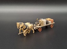 RMM Roskopf Altes Pferdefuhrwerk 2er Gespann Plattenwagen Ladung RAR