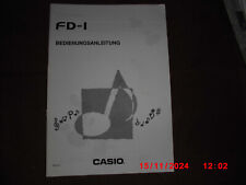 Casio FD 1 orginal deutsche Bedienungsanleitung Floppy Disk