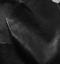 Echtes Leder, Nappaleder Lammleder mit Lederstärke ca. 0,7 mm Tief Schwarz