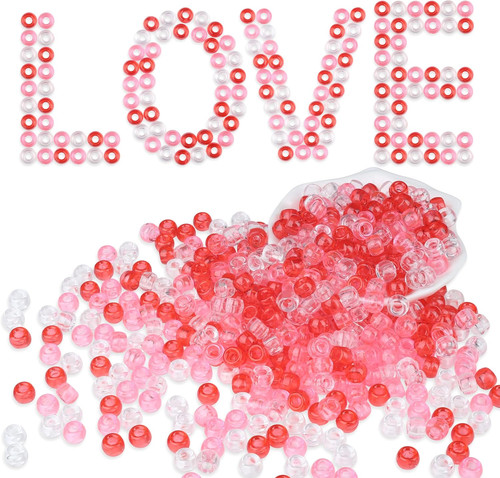 1000 stück rosa perlen pony - rosa,
