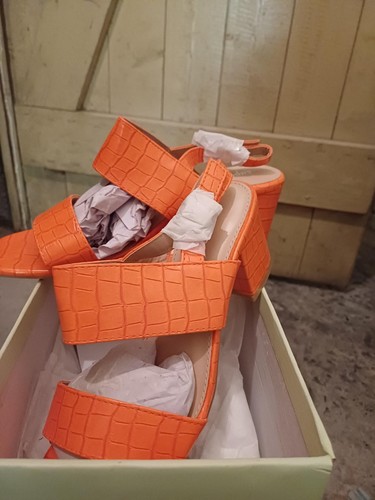 Damen sandalen leder - damen, orange