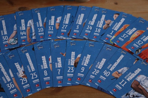 Autogrammkartensatz hertha bsc - autogrammkartensatz,