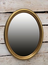 Wandspiegel gold oval mit