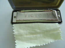 Victory Harmonika Mundharmonika Vintage in Originalverpackung mit Reinigungstuch