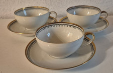Johann Seltmann Vohenstrauß  Bavaria 3x Tasse und Untertasse Goldrand Braunes