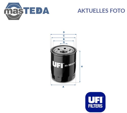 2326500 motor ölfilter ufi - 2326500,