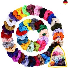 45 Stück Haargummis Samt, Bunte Gummibänder Haar Scrunchies, Elastische H