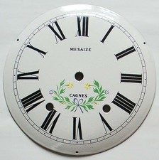 8 St. Zifferblätter für Comtoise Wanduhren, Standuhren, verschiedene Signaturen