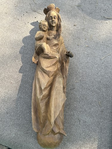 Holzskulptur maria mit - maria,